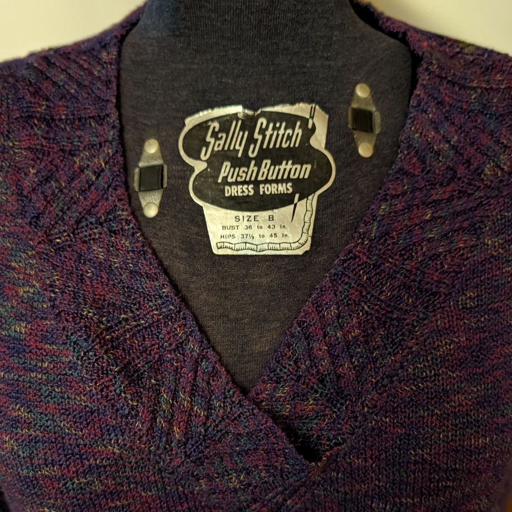 Laura Scott Purple Multi-Tone V-Neck Sweater Size L - Picture 4 of 7